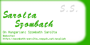 sarolta szombath business card